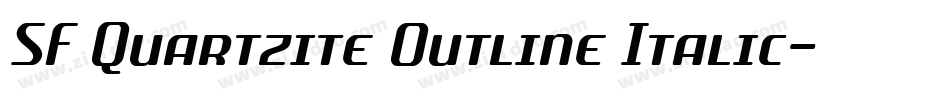 SF Quartzite Outline Italic字体转换